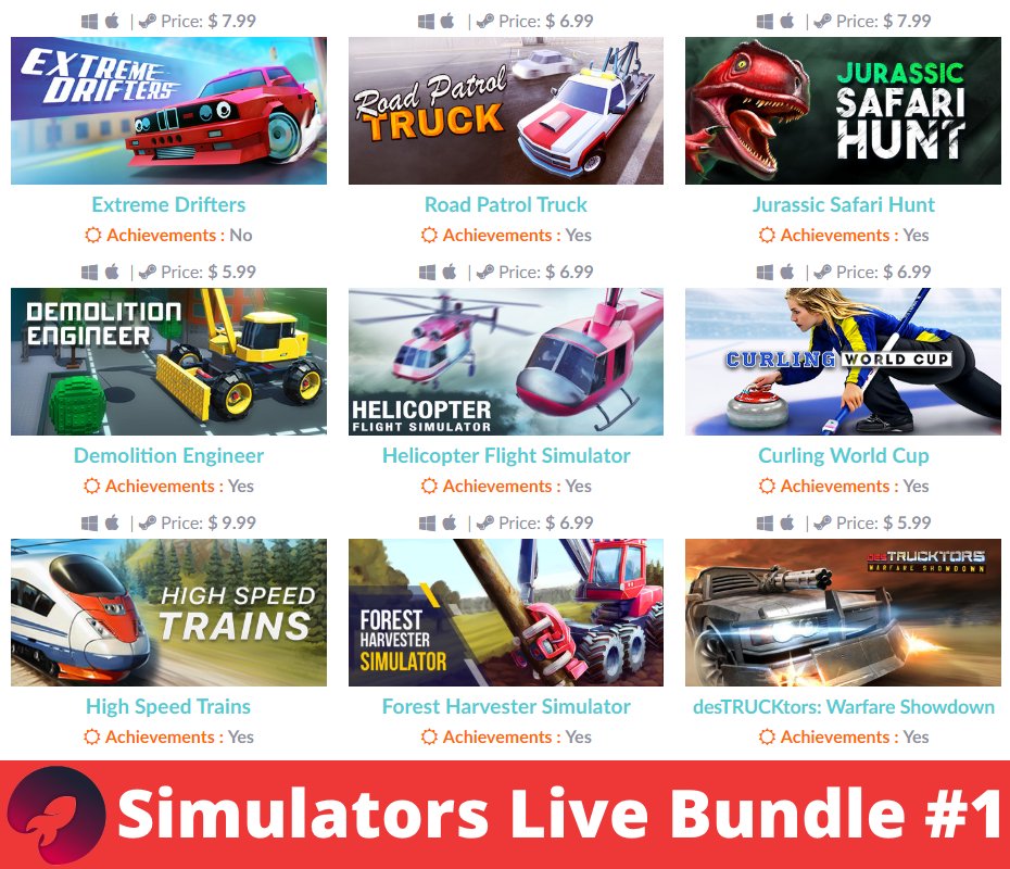 [Share &amp; Support Please] Simulators Live #Bundle #1 is Here for $1.49 bundles.otakubundle.com #steam #game #indiegame #indiedev #deal