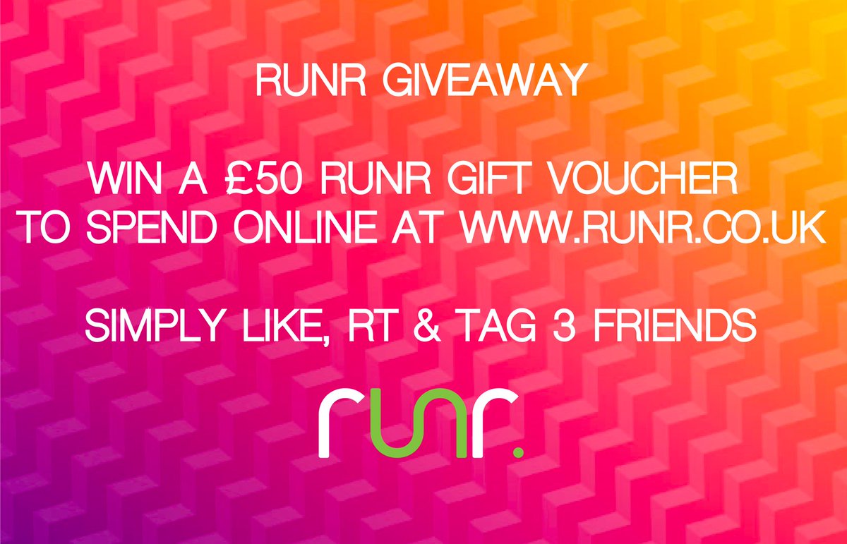runr_uk's tweet photo. It's competition time!

Win a £50 #runr gift voucher to spend online at https://t.co/os6pOiouAq 

Simply like, RT &amp; tag 3 friends.

Competition closes midnight 28/9/18 🎉🎉🎉 #ukrunchat #parkrun https://t.co/J6xBZ1b1oc