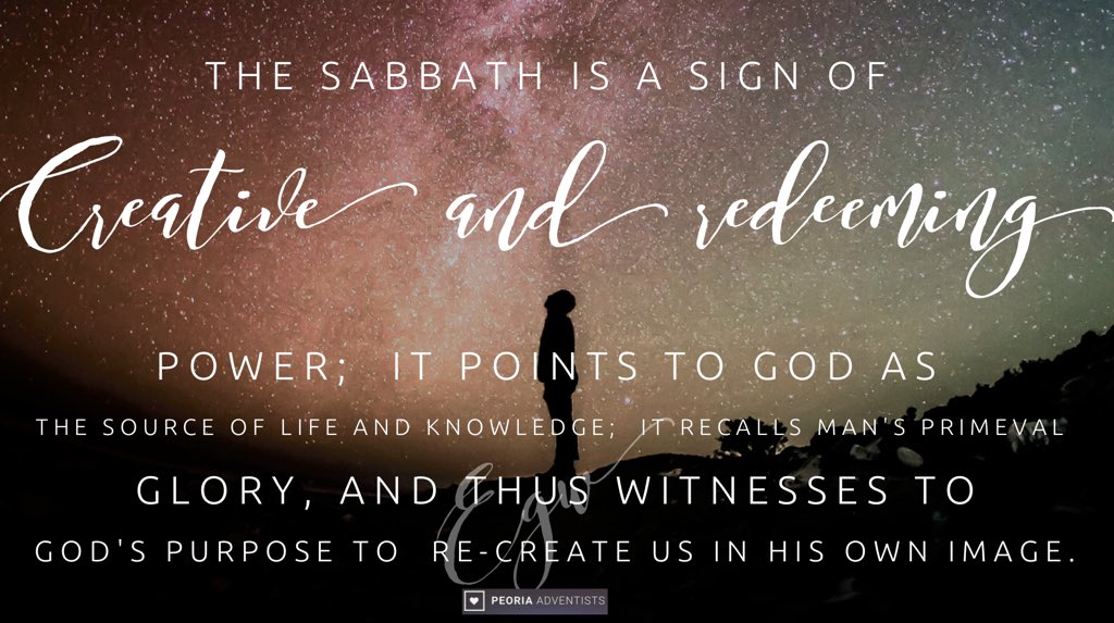 PeoriaAdventist's tweet photo. It is a sign," He says, "between Me and you;...” Exodus 20.
Remember to honor your Creator & Savior this Sabbath.
#Jesus #seventhday #adventistsofpeoria #illinois #illinoisadventists #GodisCreator #GodisSavior https://t.co/5yszpDIIYB