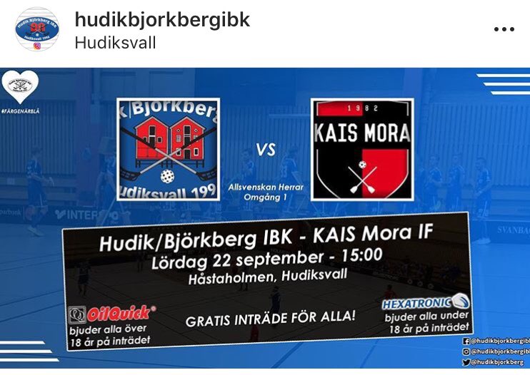 Gameday! Håstaholmen 15:00. 
Välkommen💙