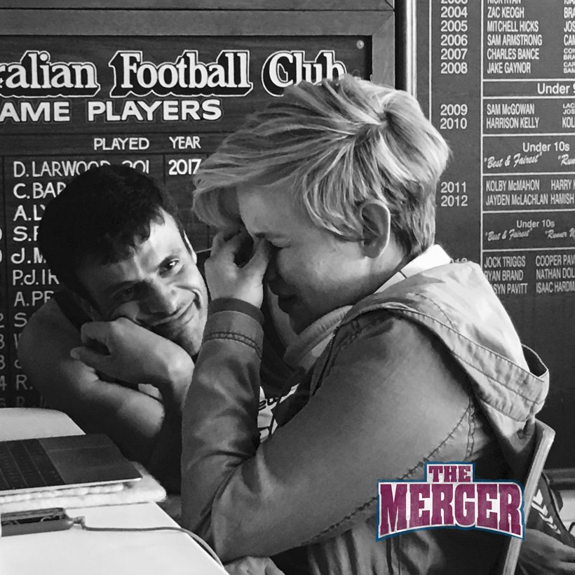 UmbrellaEnt's tweet photo. Fayssal Bazzi lightens the mood for Kate Mulvany, behind-the-scenes of The Merger, now playing in selected cinemas! #TheMergerMovie
Information / Locations - https://t.co/7cJpjY0HHc
#SupportAussieFilm https://t.co/iwKZbm9wQw