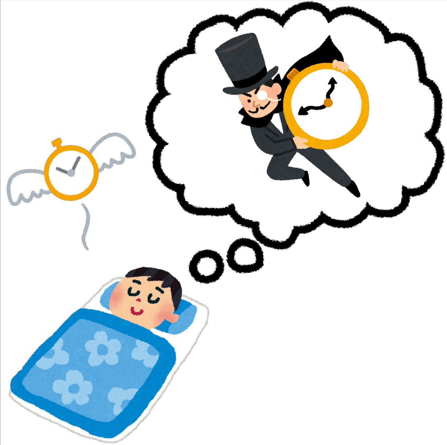まいチクをいらすとやで再現 Dayukoume 再現難易度 使ったイラスト 4枚 ふきだしのイラスト 時間どろぼうのイラスト 寝ているの男性のイラスト 睡眠 飛んでいく時間のイラスト まいにちチクショー T Co Jvyia7vhpq Twitter