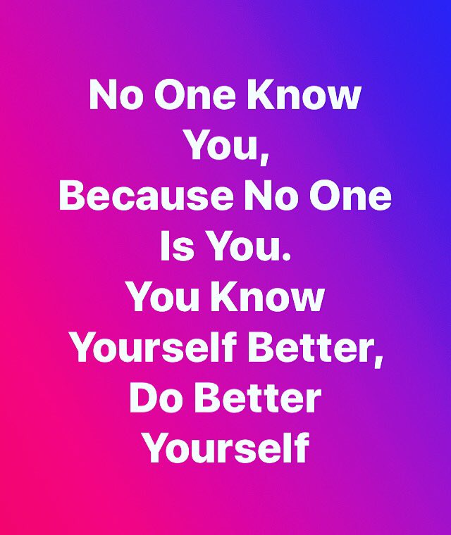 yousafsaeed_'s tweet photo. No One Know You,
Because No One Is You.
You Know Yourself Better,
Do Better Yourself
#selfawareness #businessquotes #startup #digitalmarketer #lifehacks #entrepreneur #entrepreneurlife #hustle #liferoadmap #businessconsultant #speaker #author #growthmindset https://t.co/4ktp9f9Z5q