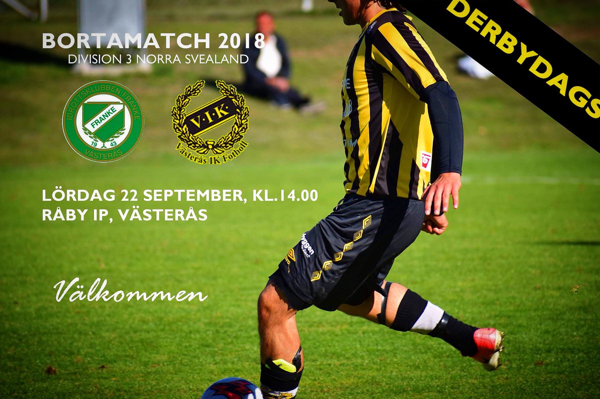 VIK_Fotboll's tweet photo. 💛🖤💥DerbyDags💥🖤💛
Borta mot IK Franke som jagar kvalplats uppåt & vi krigar för att undvika kval nedåt.
⏰Avspark 14.00 idag
🏟Råby IP konstgräs
#forzaGulSvart #vikfotboll #div3ns #derby #västerås #StolpeIn https://t.co/nO4UlCtqqf