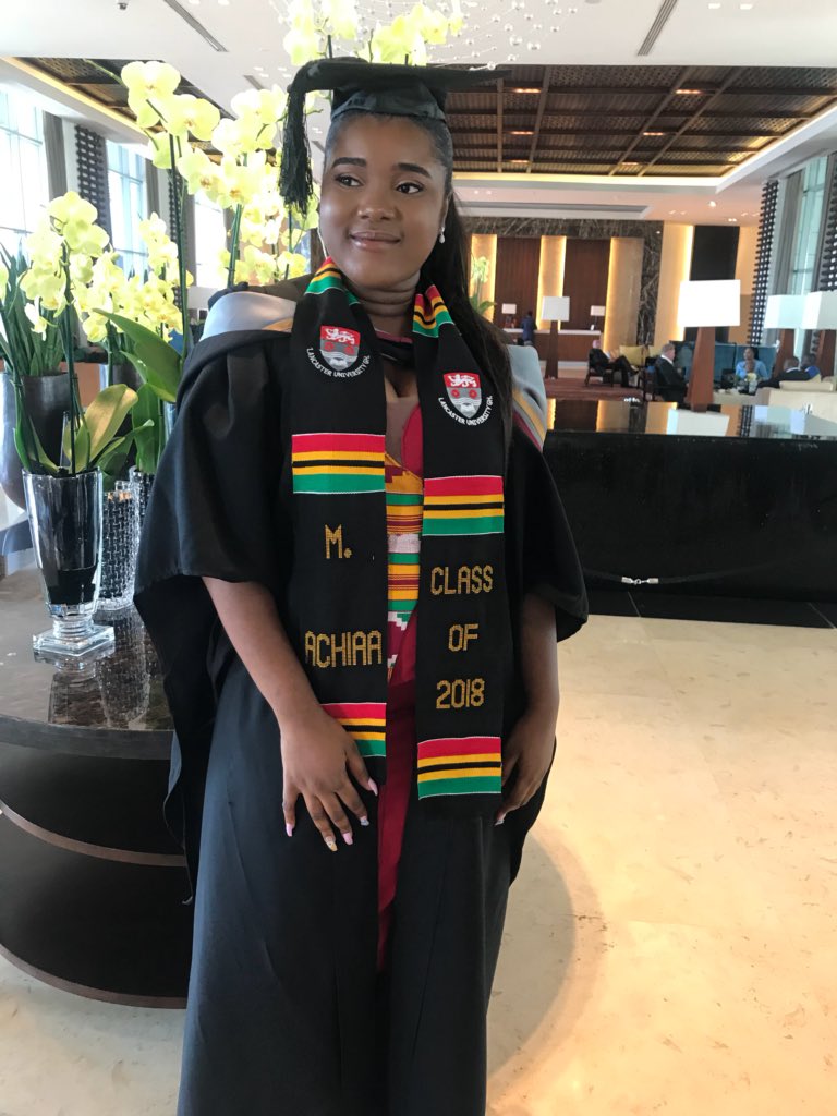 _thedarkrose__'s tweet photo. I just want to thank my God ππΎ Maame to the world βπΎ#gradstudent #graduation #lancasteruni #LUG #LUGgrad2018 @LancasterGhana @LancasterUni https://t.co/o5j3REX7zO