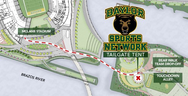 geauxgreen's tweet photo. Itโs Game Day ! See you @ the BEARWALK.
NOON
Support OUR Team!
#BUunified, #BUthere, #SicKU, #BUproud
Baylor vs. Kansas
Saturday, September 22
10:30 a.m. - 1:30 p.m. Tailgate
2:30 p.m. Game Time https://t.co/OlDlB36LxX