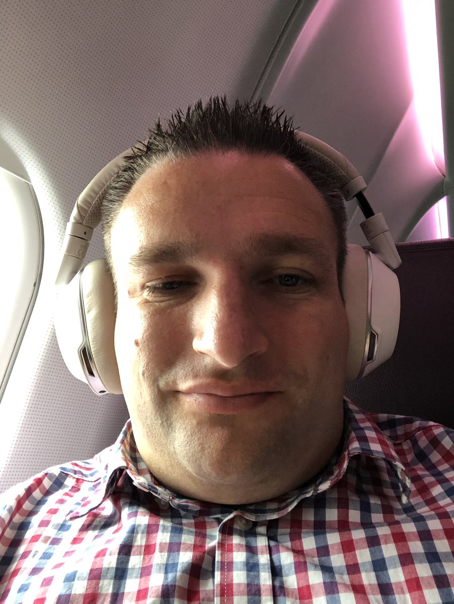 thegrahamwalsh's tweet photo. Thanks to my @Plantronics 8200s I can cancel out the loud person in front of me. For some reason he thinks the whole cabin wants to hear his stories #roadtoignite #MSIgnite https://t.co/NQRfeSG3qc
