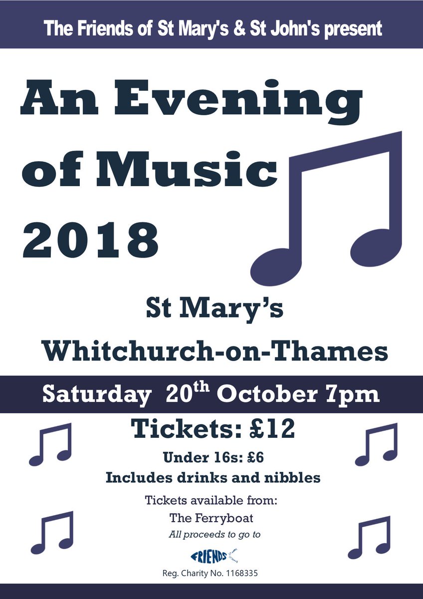 Music Evening at St Mary's 20th October  #music #charity  <a href="/Whitchurchnews/">Whitchurch-on-Thames</a>