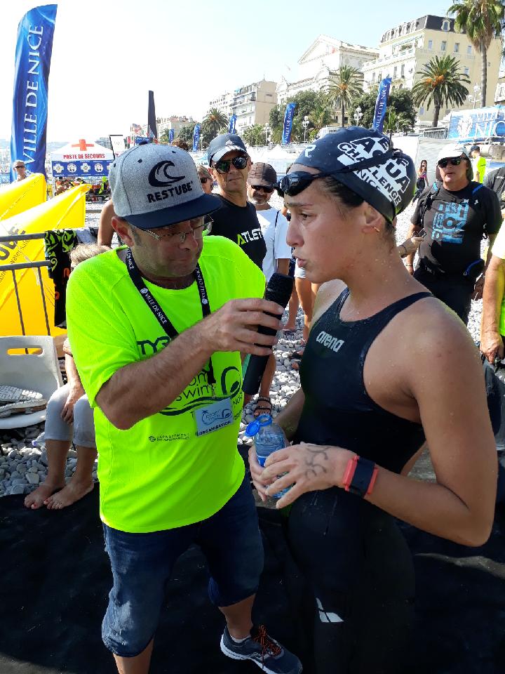 FFNatation's tweet photo. Résultat du 10 km de l'#EDFAquaChallenge de Nice, Lisa Pou s'impose chez les dames et @loganat_swim gagne à la touche devant @axelreymond pour 8 centièmes. #Eaulibre #TeamFrance #Promswim #Nice https://t.co/RIA5Q5hzhA