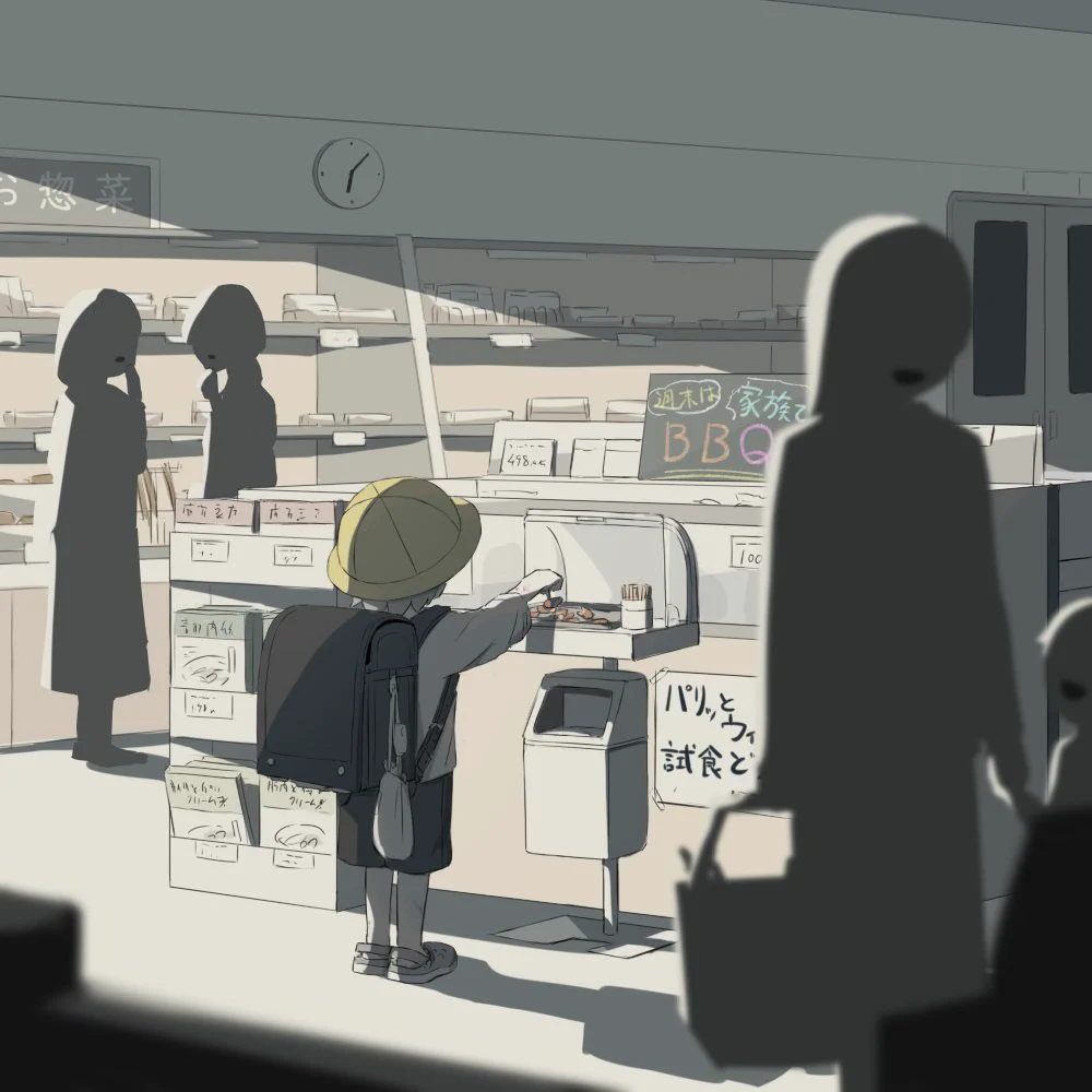 貧富の差は日本でも起きている　スーパーの試食を食べる小学生