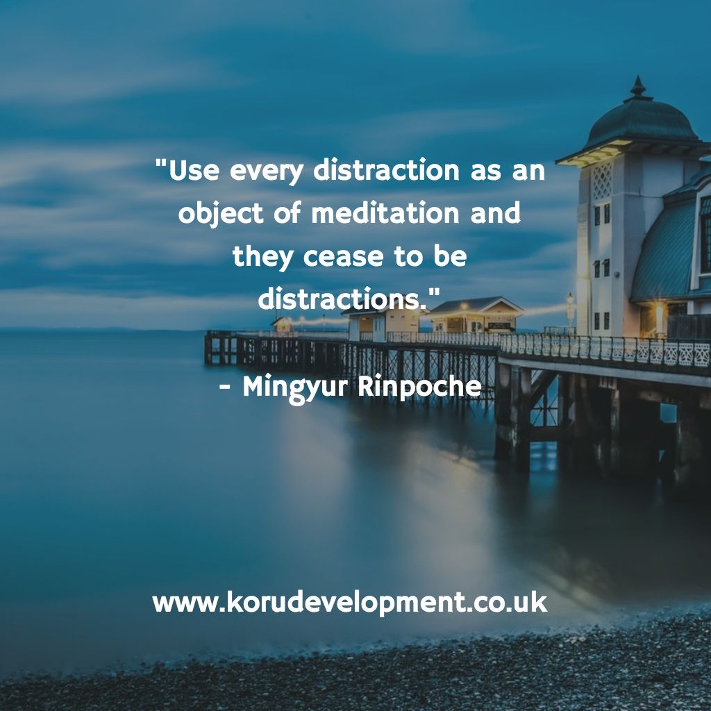 KoruDevelopment's tweet image. Use you distractions to train your brain #quote #mindfulnessquote #quotestoliveby #mindful #mindfulness #mindfulmeditation #instaquote