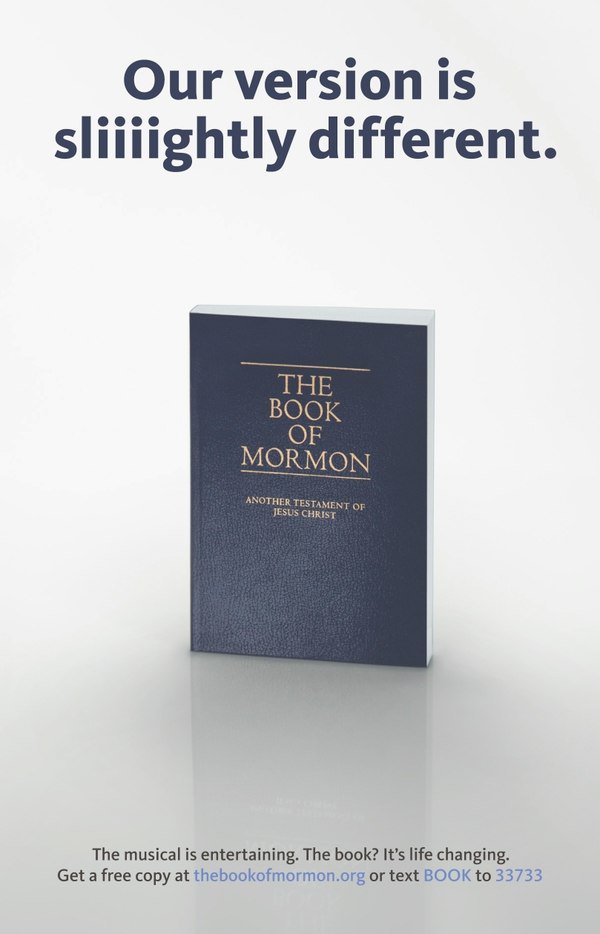 yeg_Church's tweet photo. Yes - it's true that the @LDSchurch does buy ad space in #TheBookOfMormon playbill.  Here's what we want the playgoers to know: https://t.co/czod5ic0BL