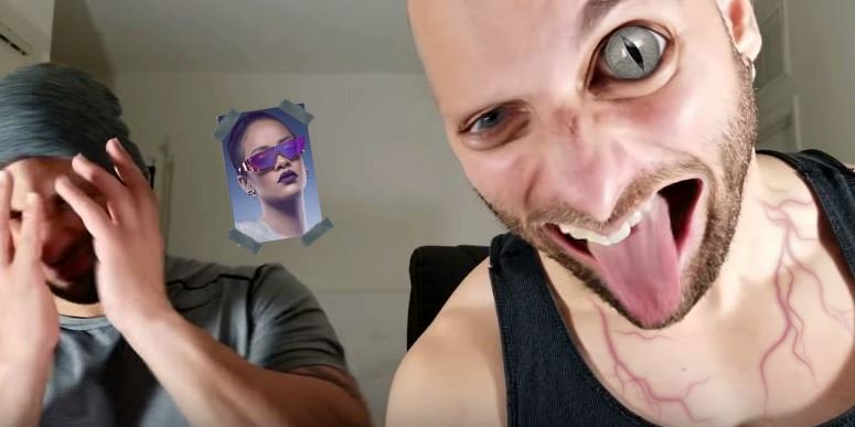 Cheekyoziechick's tweet image. What is happening now that is making one go crazy and the other hide his face? Watch ----&amp;gt; youtube.com/watch?v=Ymcr6J… #GenderBender #BoyOrGirl #ReactVideos #ReactionVids #2BrosReact #Rihanna