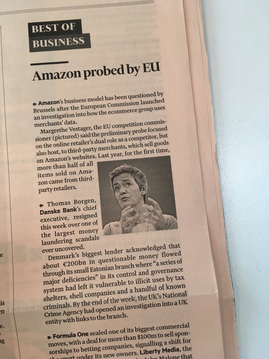 Der er dansk aftryk på ugens to væsentligste internationale erhvervshistorier ifølge ⁦<a href="/FinancialTimes/">Financial Times</a>⁩. Omdømmeffekten er næppe ens ...
