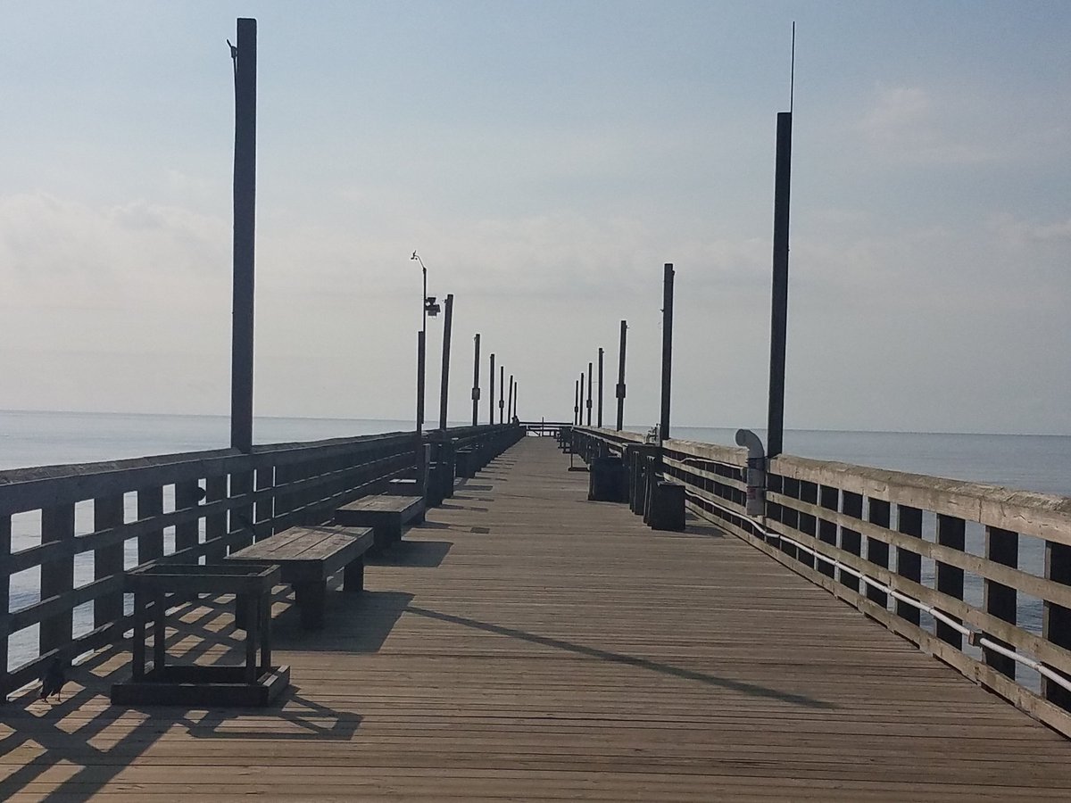 SurfCityPier's tweet photo. A few bumps and bruises...but we will be ok...the island is currently closed to the public #CleanUpBegins #PierLife #IslandLife #TopsailIsland #StormDamage #ItsFishingSeasonBetterGetBusy https://t.co/ILk3wpjMxI
