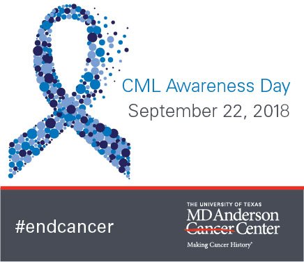 Today is #WorldCMLDay. 
#DYK? 9/22 represents the genetic change of Chromosomes 9 and 22 that causes Chronic Myeloid Leukemia (#CML). 
Let's raise #CMLAwareness #TodayTogether. #endcancer #WCMLDay18 #leusm