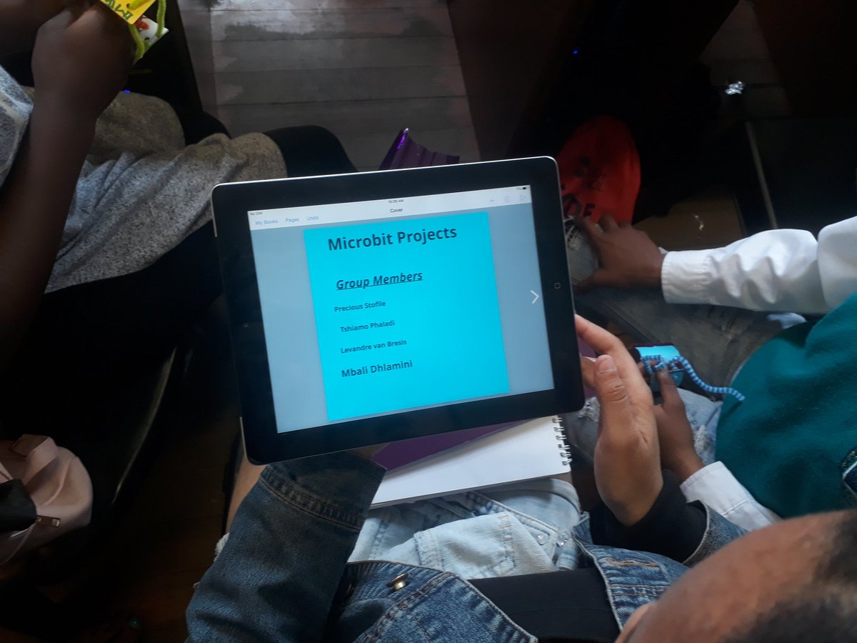 coding_feminist's tweet photo. Using @BookCreatorApp to document out @microbit_edu projects @ThinkAheadZA @zaBritish #GirlsMakingTech #girlswhocode https://t.co/OzaAmS3SSm