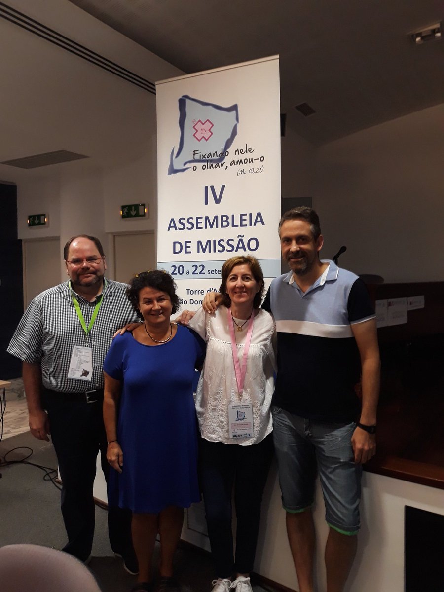 Pachi, Lisardo, Rosa y Roberto están estos días participando en Lisboa en la IV Asamblea de Misión de Compostela #AMCompostela