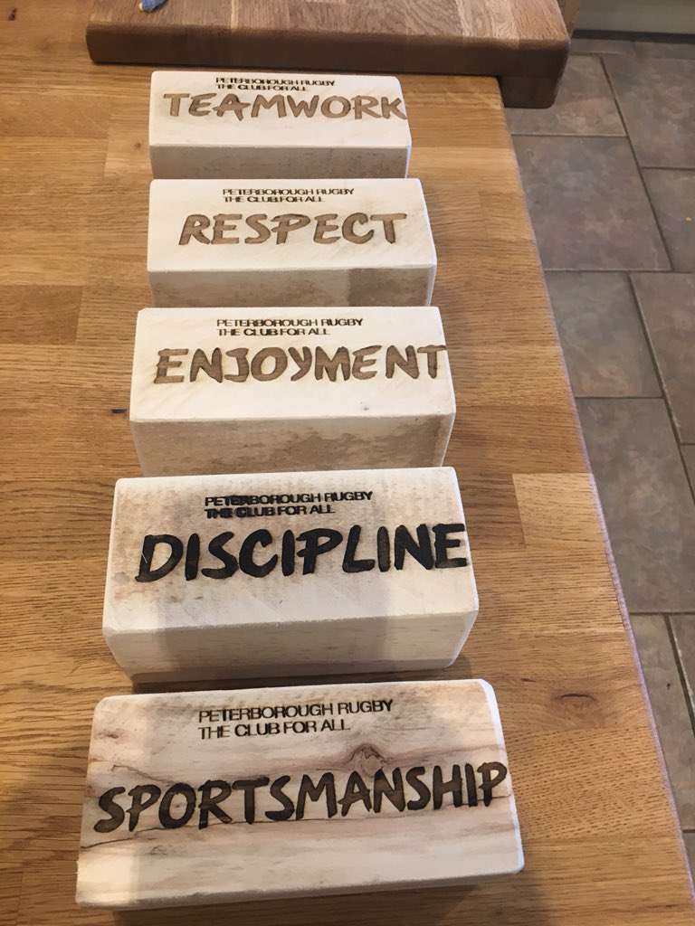 Some #buildingblocks for #corevalues for the kids tomorrow @PRUFC .. we hand out the first week, then they #passiton #learning #empowerment #beatthegame