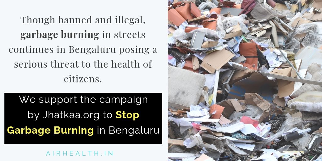 Garbage burning is one of the key reasons of air pollution in many cities in India including its tech capital Bengaluru. Even though its banned! #airpollution #stopgarbageburning #Bengaluru