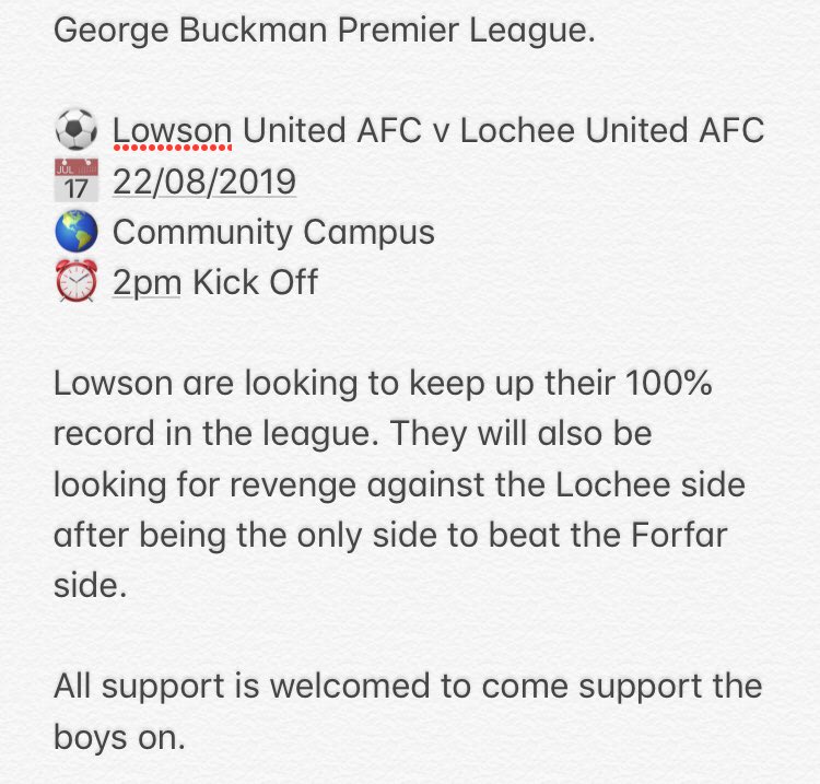 Lowson United AFC tweet media