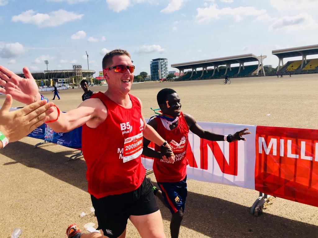 UKinGhana's tweet photo. We registered, showed up and we finished! Well done team @UKinGhana #milleniummarathon https://t.co/bH3aA2bqqg