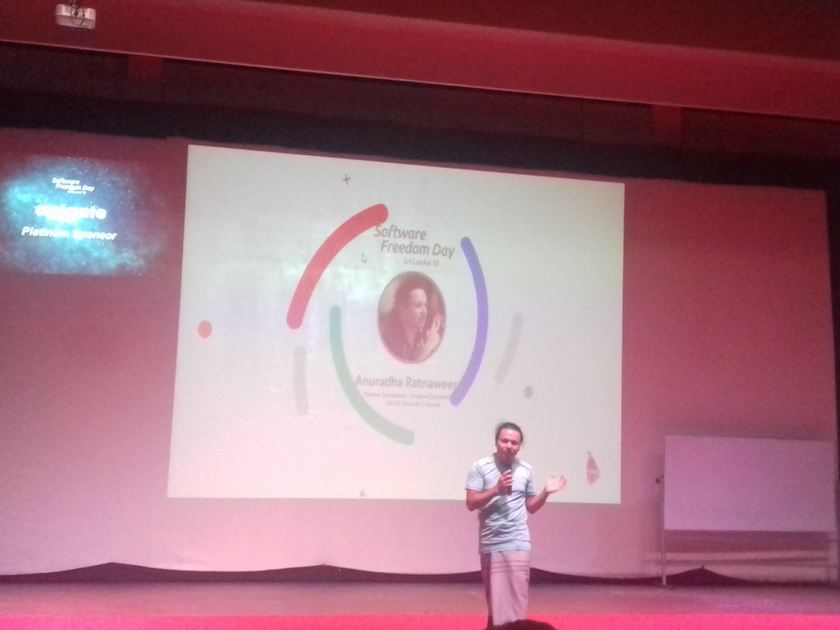 OllivanderG's tweet image. Mr.Anuradha Rathnaweera is going to speech about past, present and future of softwares
#fosslk #SFDLK