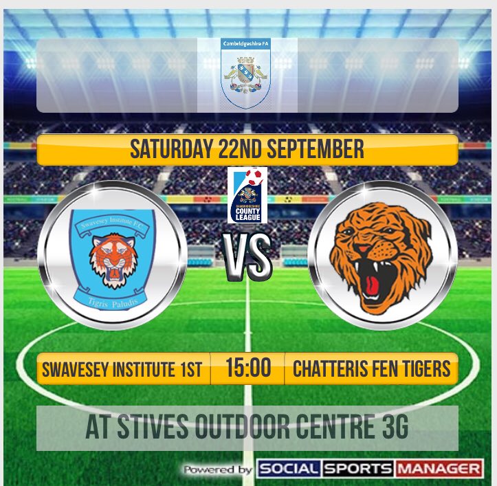 It’s cup action again today for the 1st team . Who are away to a strong <a href="/SwavOfficial/">Swavesey Institute FC</a>