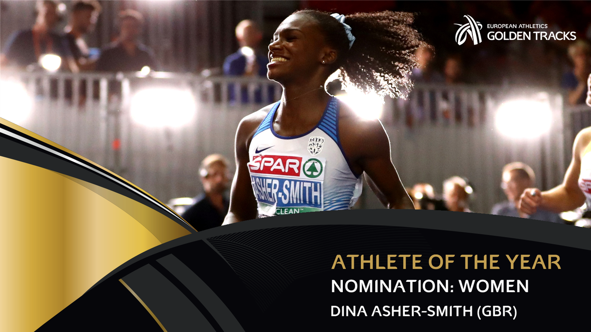 RT to vote for Dina Asher-Smith as your female Athlete of the Year!

Asher-Smith won a treble at the European Championships, equalling the world lead in the 100m (10.85) and setting a world lead in the 200m (21.89).

Voting closes at 12.00 CET on Friday 5 October.
#GoldenTracks