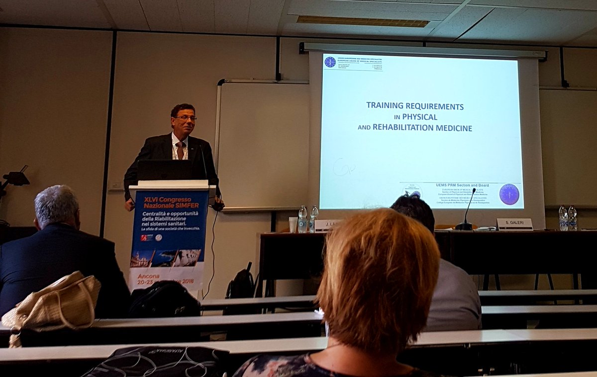 Now Nicolas Christodoulou talking about European #PRM Training requirements <a href="/europrm/">PRM Section & Board of UEMS</a> <a href="/ESPRM_/">ESPRM</a> #simfer18 <a href="/simfer/">SIMF&R</a>