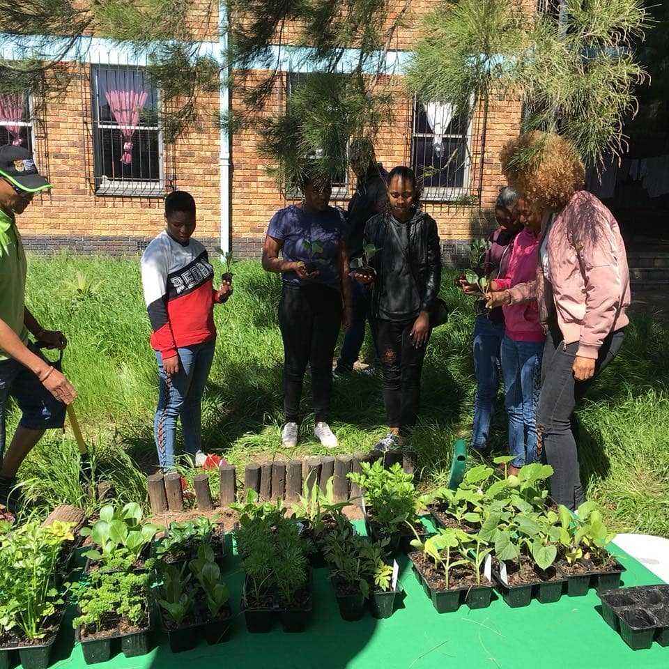 ResSoles2Souls's tweet photo. We would just like to say thank you to our Sponsors @CityofCT, the Department of Agriculture and @samwumed for helping us make their day special. We are planting a veggie garden for the kids at Leliebloem 🙌🎉
#kicksforkids
#shoedrive2018 https://t.co/hUAXIcTOSr
