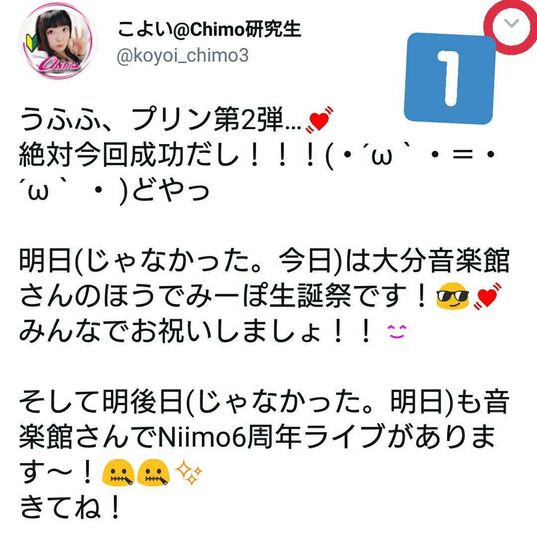 たけし 北九州市民 Sur Twitter Twitterの小ネタ 誰かのツイートを引用する方法 例 Chimo こよい 対象ツイートの右上三角印を選択 リンクをコピー Twitterアプリならば画面長押し 貼り付け ツイートすると コピー元ユーザー こよい には