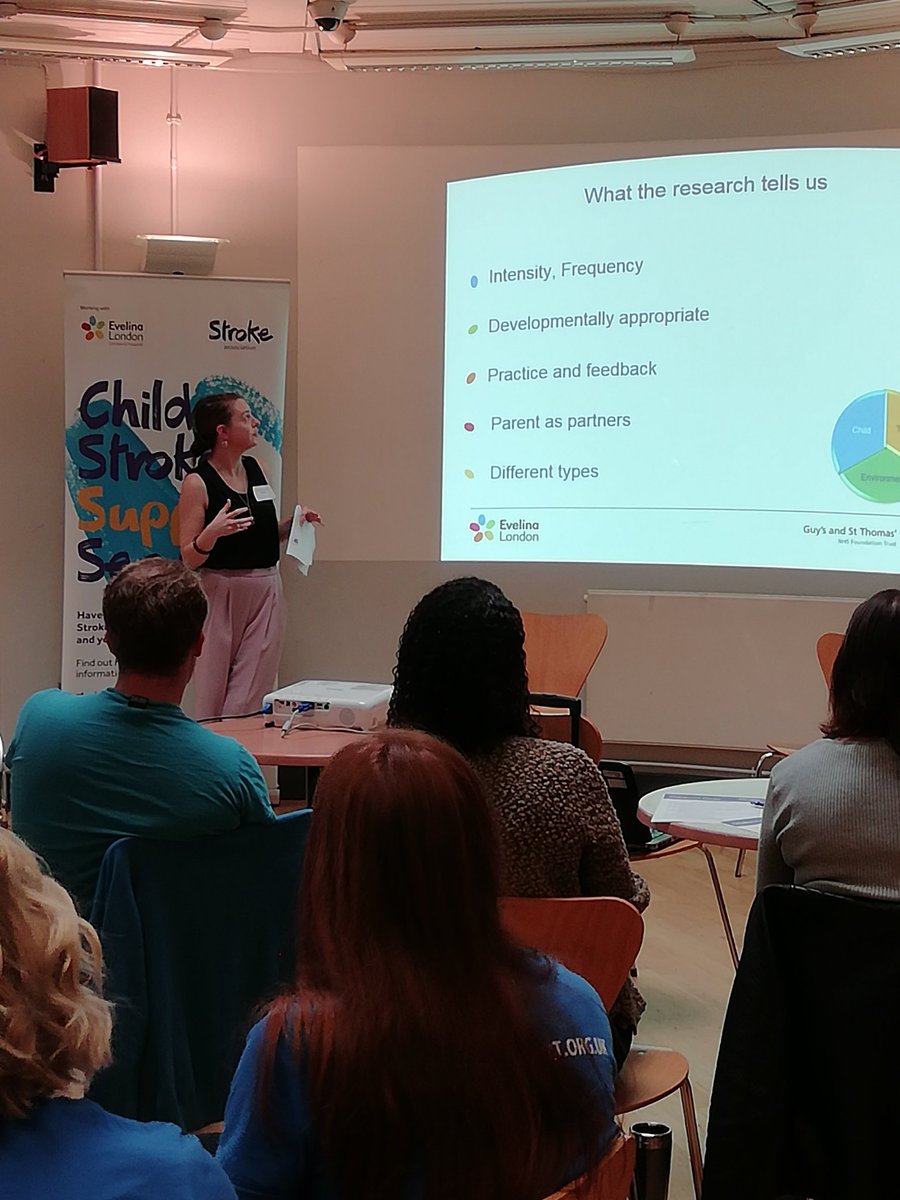 Fantastic talk from Jill &amp; Dereena <a href="/EvelinaLondon/">Evelina London</a> on OT upper limb rehab: 'parents as partners is key element of therapy in goal setting &amp; practice' @StrokeAssocLDN