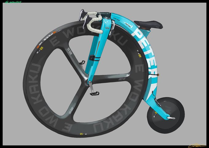 ロードバイクの絵を描きました。 