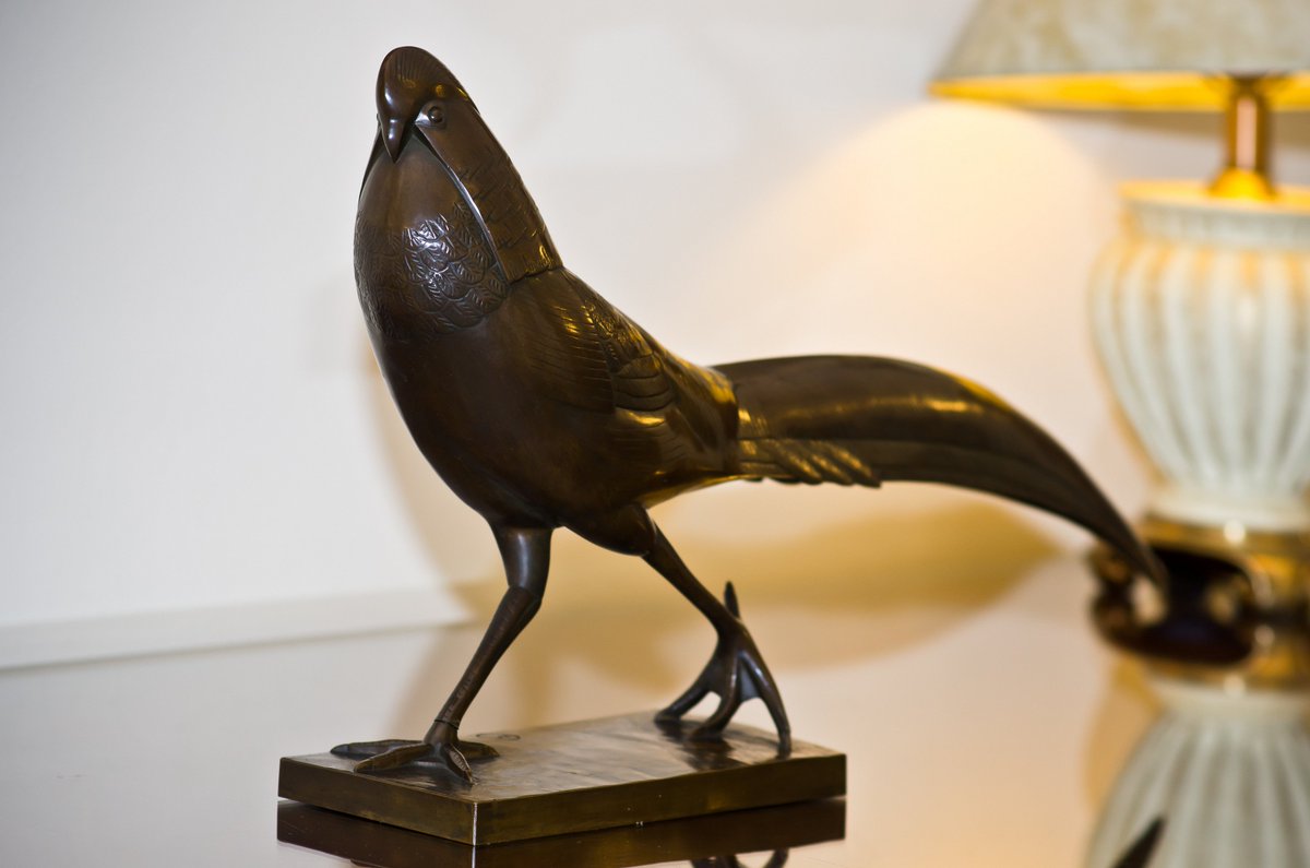 PolishEmbassyUK's tweet photo. .@openhouselondon at @PolishEmbassyUK: A Pheasant in Bronze was created by Magdalena Gross, an acclaimed Polish-Jewish sculptor who exhibited her works in the UK. During #WW2, she and hundreds of other Jews hid in the Warsaw Zoo run by #PolishRighteous Jan and Antonina Żabiński https://t.co/Cjk0FUrV1g