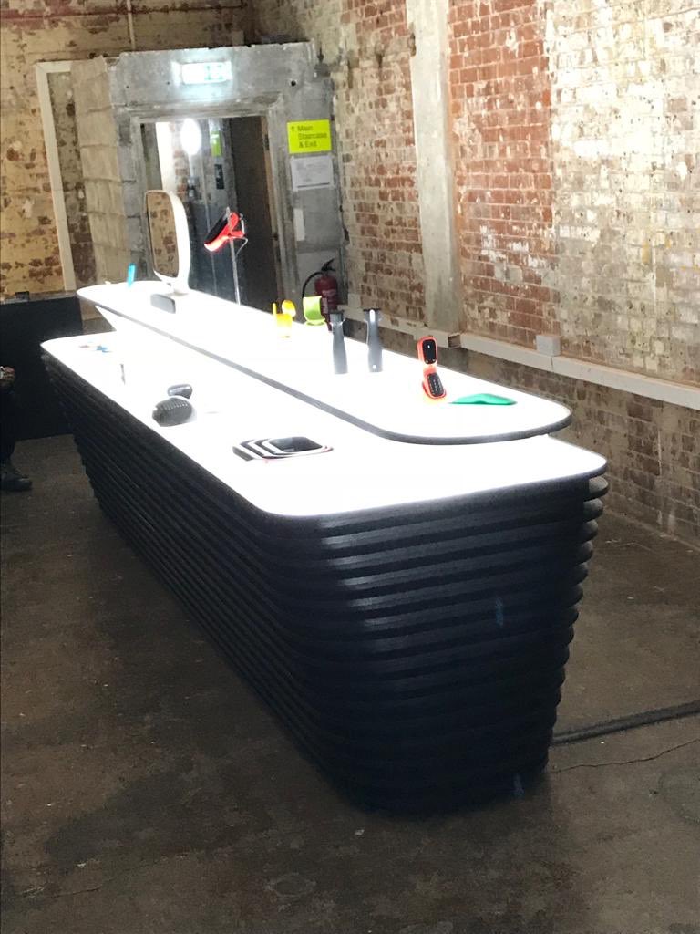 Zulufish's tweet image. Doors are now open for @thedesignjunction today! 
Come and see Tej Chauhan’s beautiful collection which we were lucky enough to support in the form of this bespoke joinery. 
@chauhanstudio @thedesignjunction @carocomms @l_d_f_official @addlux 
#ldw #oxotower #bargehouse