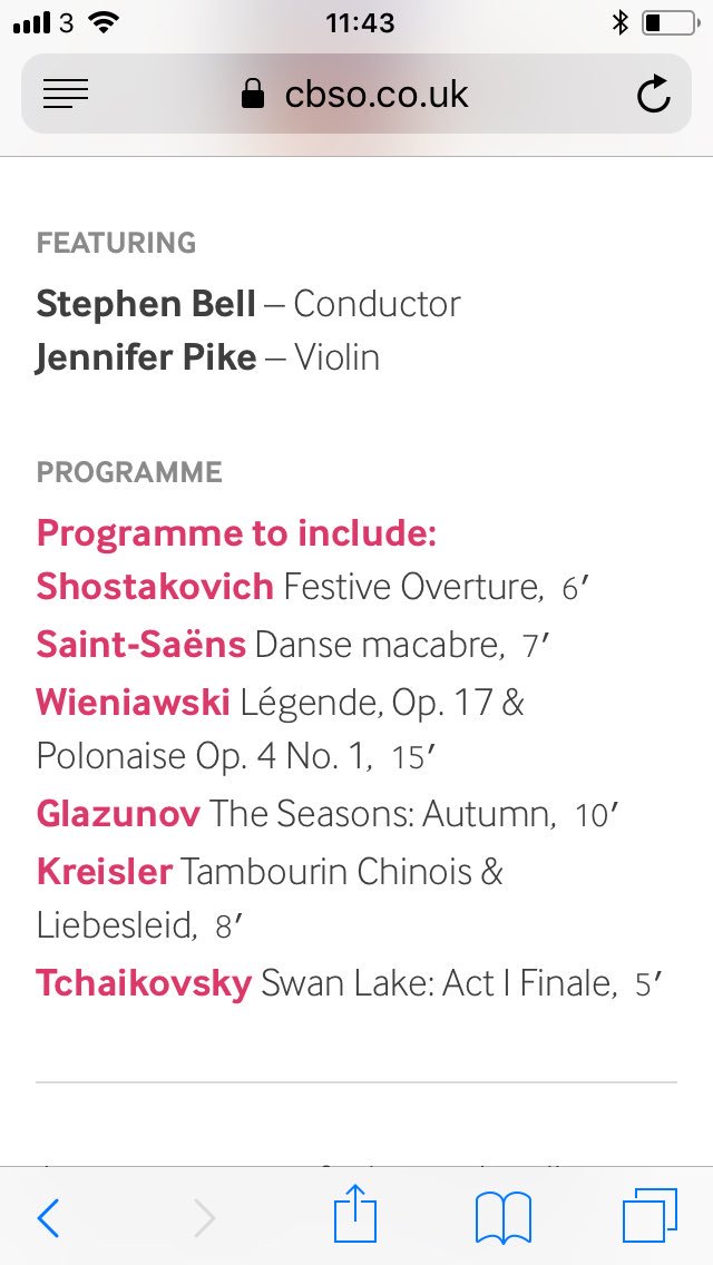 <a href="/CBSOBenevolent/">CBSO Benevolent Fund</a> looking fwd to hearing <a href="/TheCBSO/">CBSO</a> at the wonderful Symphony Hall, Birmingham raising money for musicians RT <a href="/BCMG/">Birmingham Contemporary Music Group</a> <a href="/sibelian62/">Patrick McDermott 💙</a> <a href="/THSHBirmingham/">THSH</a> <a href="/visit_bham/">Visit Birmingham & West Midlands</a> <a href="/birmingham_live/">Birmingham Live</a> *spread the word tix available!*