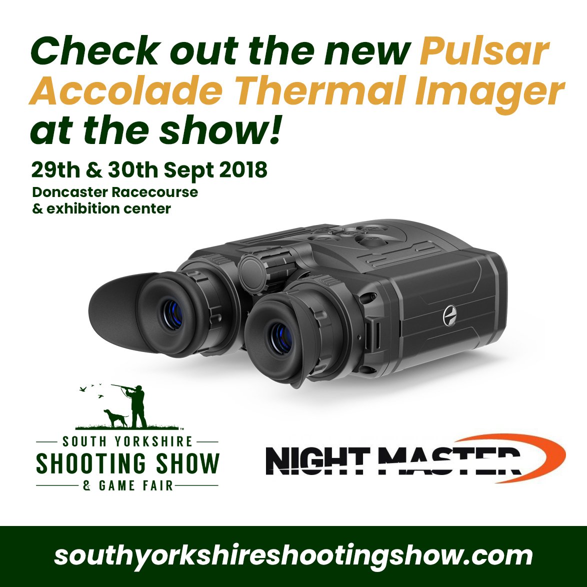 The Accolade is the latest thermal imaging spotter to hit the UK. Come and check it out on the Night Master stand at the 2018 show. Tickets and info at: bit.ly/2hhiKNu