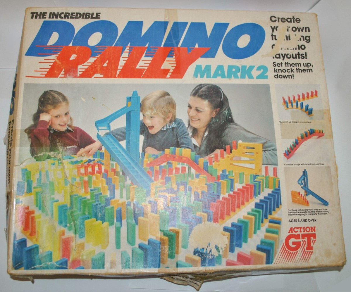 CTToys's tweet photo. Check out The Incredible DOMINO RALLY MARK 2 - by ACTION GT - Boxed and 100% Complete - Vintage Toy from 1981, Made in U.S.A. and England https://t.co/t9rZRqVIEX via @eBay_UK
#vintage #game #toys #DominoRally #ActionGT #MadeInEngland #MADEinUSA https://t.co/VQoBeXn2hx