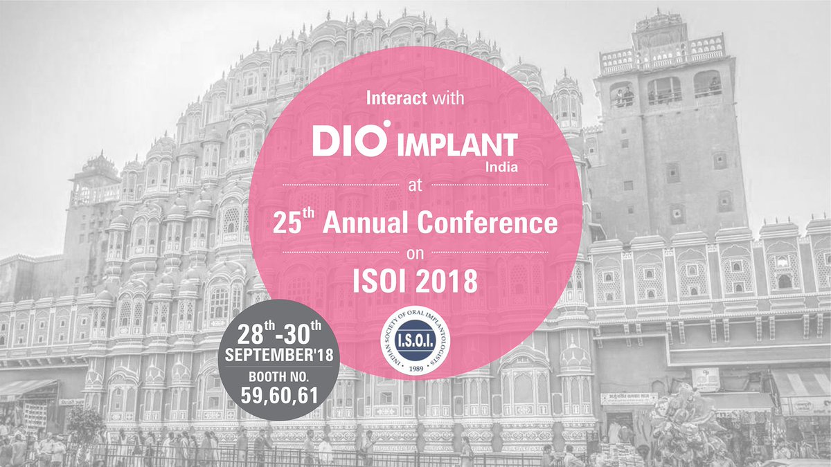 DIOImplantindia's tweet photo. @DioNavi_India Implant India is proud to be participating in ISOI Jaipur Annual Conference where both science and trade blend seamlessly and succeed on the same platform. Interact with the +DIO Digital Implant India team at booth Number 59/60/61 

#Dionavi #Lecture #courses https://t.co/Pe6NuAq0nz