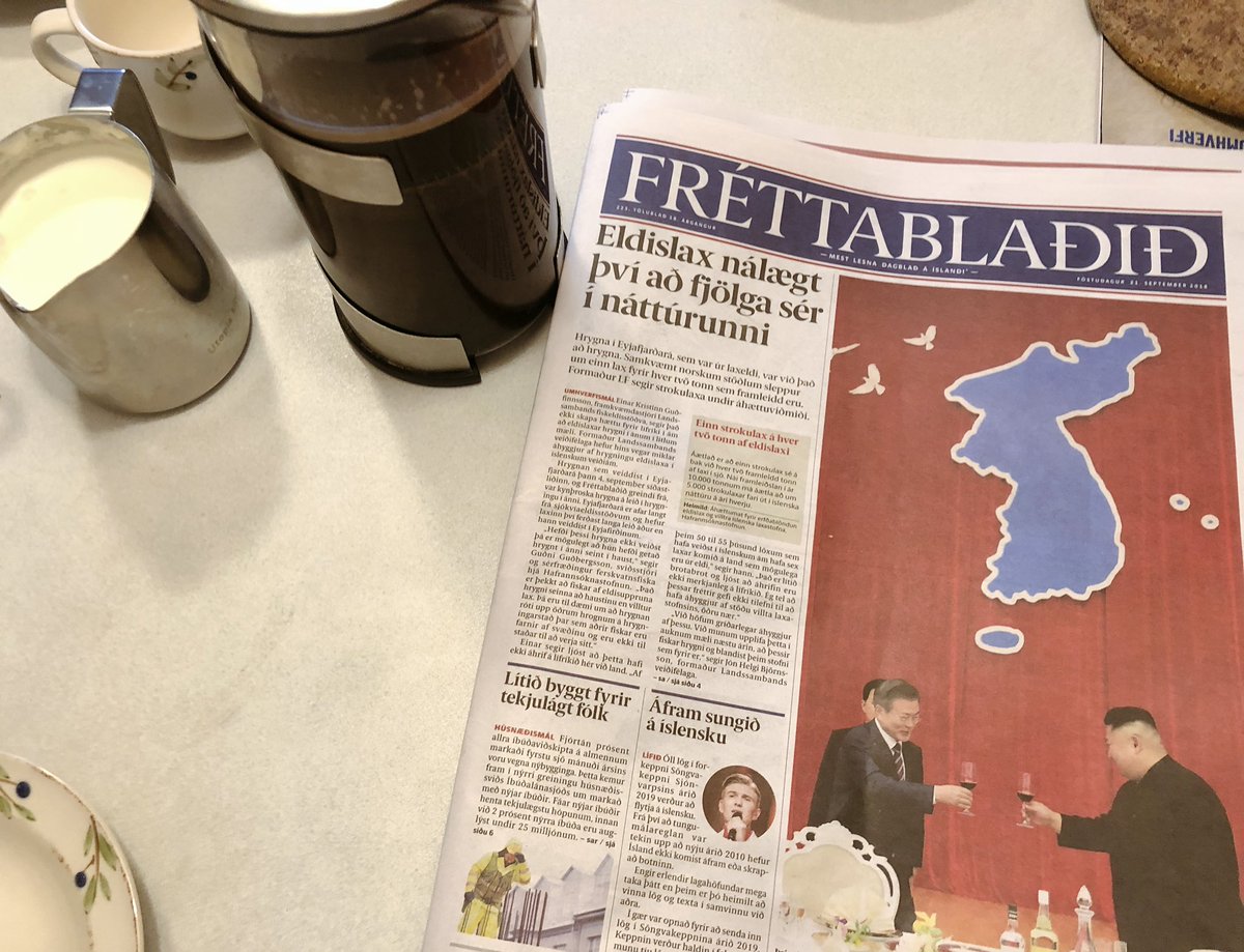 marikakatanuma's tweet photo. These two make today’s cover of an Icelandic paper. Wish I could read the language... #lifeinIceland https://t.co/hx5dbi6076