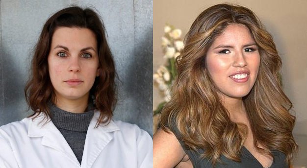 MARCA ESPAÑA: 
Irene Vázquez, 28 años, es Doctora en Biología e investiga en un nuevo tratamiento para curar el cáncer infantil.
Chavelita, 22 años, es hija de la Pantoja, concursa en un reality show.
A una le pagan 985 euros al mes, la otra cobrará 15.000 euros a la semana.
