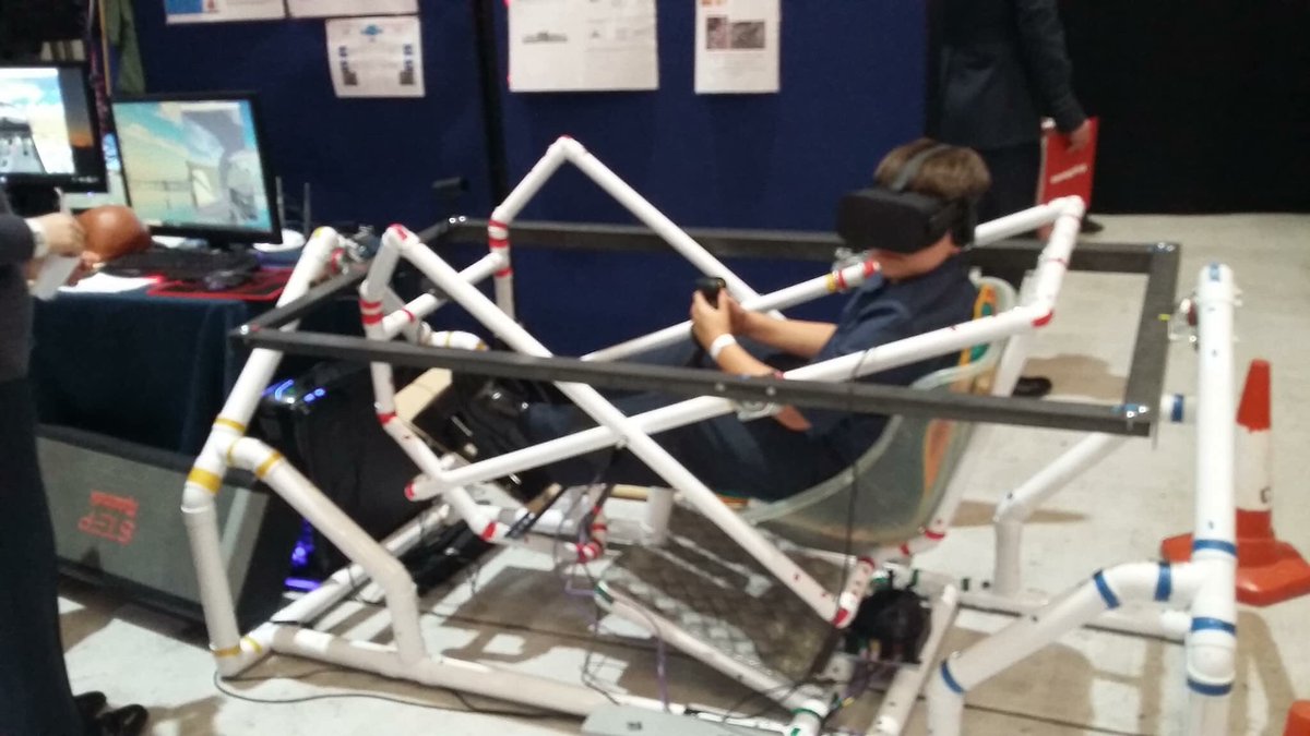 1378oc's tweet photo. Today our joint team with @1918Aircadets are at @IWMDuxford for the final of the #RAF100EngineeringCompetition Our entry features a VR Flight Sim with around 10 degrees of motion. We should hear from the judges shortly if we are in the final 5 youth teams #WhatWeDo @1378moldatc https://t.co/dN3NU2QF2s