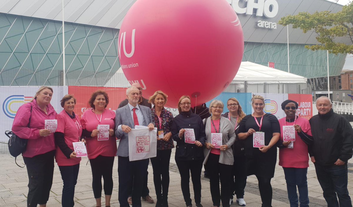jeremycorbyn's tweet photo. We must end period poverty.

On average, women spend around £5,000 on sanitary products in their lives. A huge amount which many simply can't afford.

Labour will provide free sanitary products for secondary schools, food banks and homeless shelters. #LabWomen2018 #Lab18 https://t.co/KEBW4iJxzs