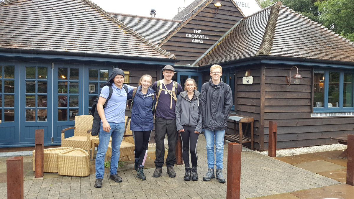 StockbridgeY's tweet photo. They have completed the first section of 9 miles and going strong. Joined now by Matt they are heading to @MottisfontNT on the #Memorywalk for @alzheimerssoc Thank you to the @Cromwell_arms for allowing us to meet and providing refreshments!! @NFYFC #YFC #yfcdoitbest #TrueYFC https://t.co/Q5DiUKHQ0S