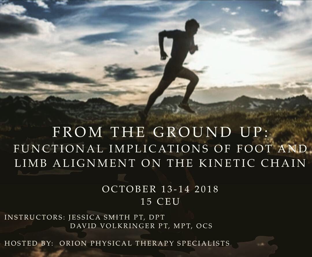 OrionPTDayton's tweet image. #FromtheGroundUp We are hosting a #continuingeducation course examining #footfunction and its relationship to #lowerextremity mechanics. Taught by @rakuyanoo6148! Go to groundupmechanics.com to register. Spots are limited. #coned #footbiomechanics #physicaltherapy