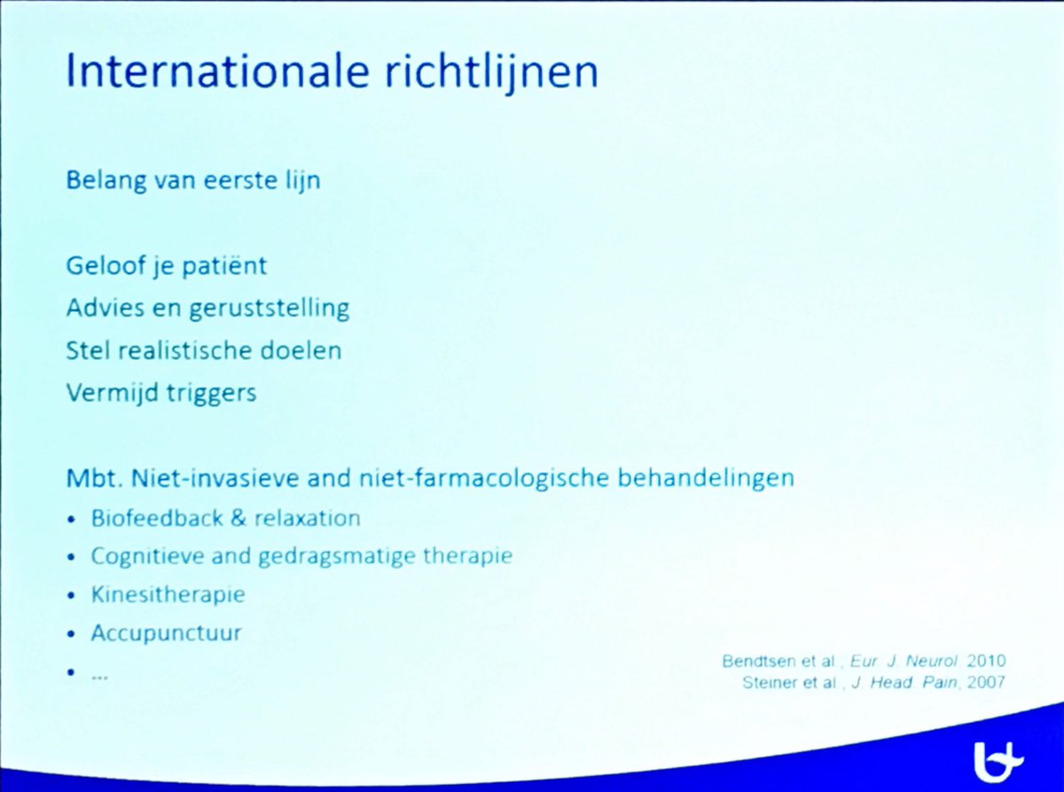 Mathera_be's tweet photo. Uit onderzoek onder neurologen blijkt dat zij patiënten met hoofdpijn té vaak en té vlug zien. Hun advies: meer nadruk op belang van oa kinesi/manuele therapie binnen eerstelijn mbt tot aanpak van hoofdpijn! @wdeherto @AxxonBe congres 2018 https://t.co/QRLZaOzVfD