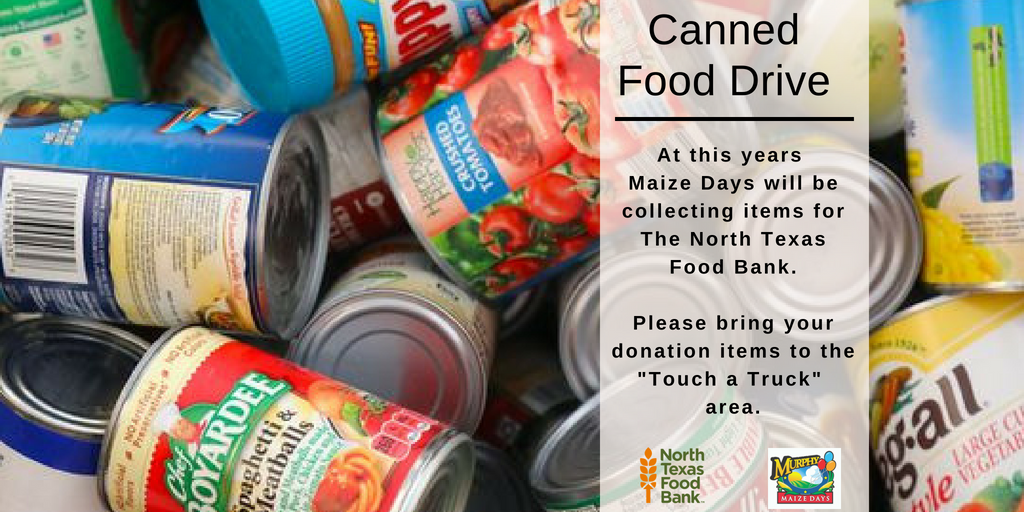 MaizeDays's tweet photo. Don't forget to bring your food items for the canned food drive at this years Maize Days! Items will be collected in the Touch a Truck area. https://t.co/gFs2Jwmy62
