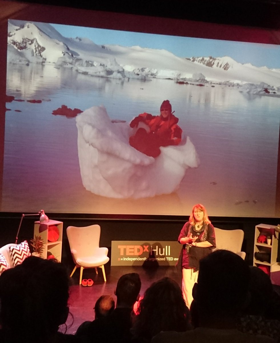 theclairehughes's tweet photo. @cathwaller spelling out the fact that penguins are eating microplastics on a daily basis - and we don't yet know how that effects them... And us. Microplastics are real, threatening every part of our watery planet. Sombre stuff from the @UniOfHull lecturer @TEDxHull #TEDxHull https://t.co/PehUdApjmP