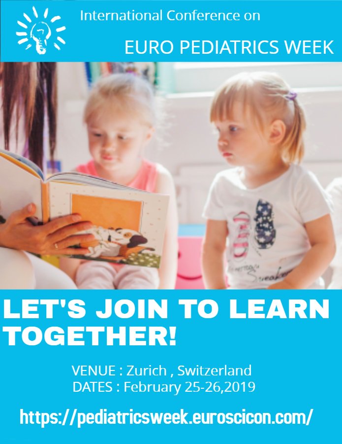 PediatricsEuro's tweet photo. Unleash your #researchideas at #PediatricsWeek-2019, #Zurich on #February 25-26th, 2019. 
#neonatology #pediatrics #perinatology #immunology #genetics #nutrition #pediatricconferences #cardiology #neurology #malnutrition #probiotics #zurich  https://t.co/xn8ejvBYds https://t.co/ua8yDCx0Dm